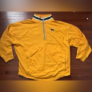 Victoria’s Secret PINK Yellow Half-Zip Sweater
